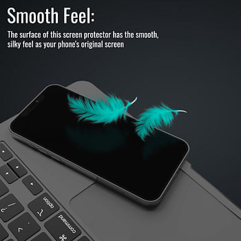 Promate Matte Privacy Screen Protector for iPhone 11 Pro, Premium Anti-Glare 9H Hardness Tempered Glass Protector with Touch Sensitivity, Scratch-Resistant, Shatter Protection and Anti-Microbial,