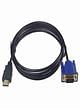 HDMI To VGA Cable 1.8 Meter 1080P HD With Audio Adapter Black / Grey