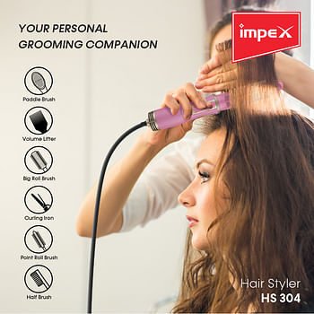 Impex HS 304 800W Hair Styler with 0-1-2 Heats settings