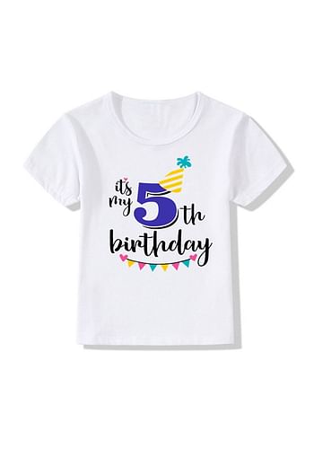 Its My 5th Birthday Party Boys and Girls Costume Tshirt Memorable Gift Idea Amazing Photoshoot Prop  - Blue