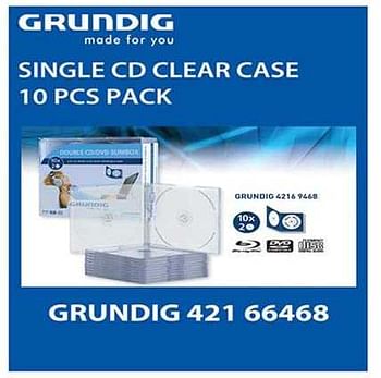 Grundig 42166468 Double Cd And Dvd Slimbox For, Pack Of 10