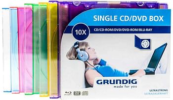 Grundig 42169475 Single Cd And Dvd Box Pack Of 10