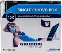 Grundig 42169482 Single Cd And Dvd Box, Pack Of 10