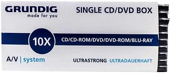 Grundig 42169482 Single Cd And Dvd Box, Pack Of 10