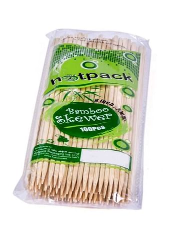 Hotpack 8 inch Bamboo Skewer (Pack of 100 Pieces)