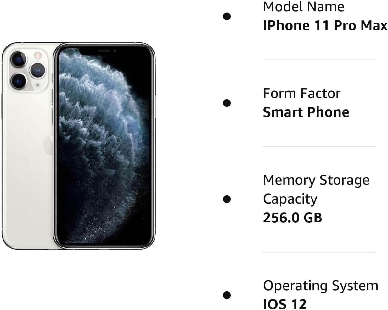 Apple iPhone 11 Pro Max ( 256GB ) - Silver