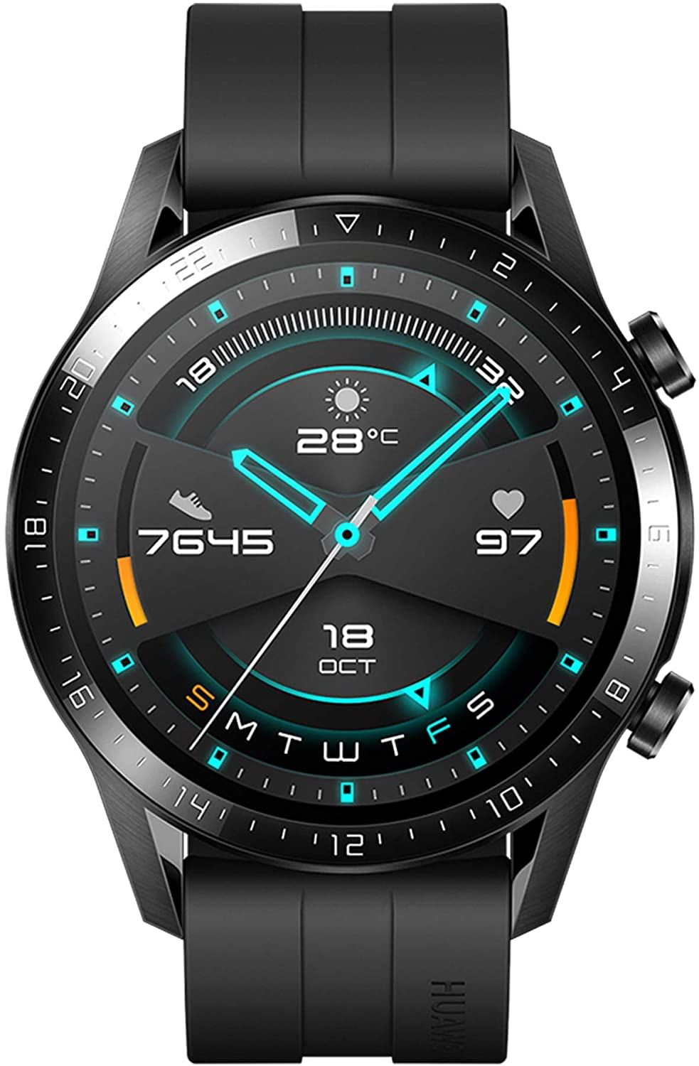 Huawei LTN-B19-BK GT 2 Smart Watch with Fluor elastomer