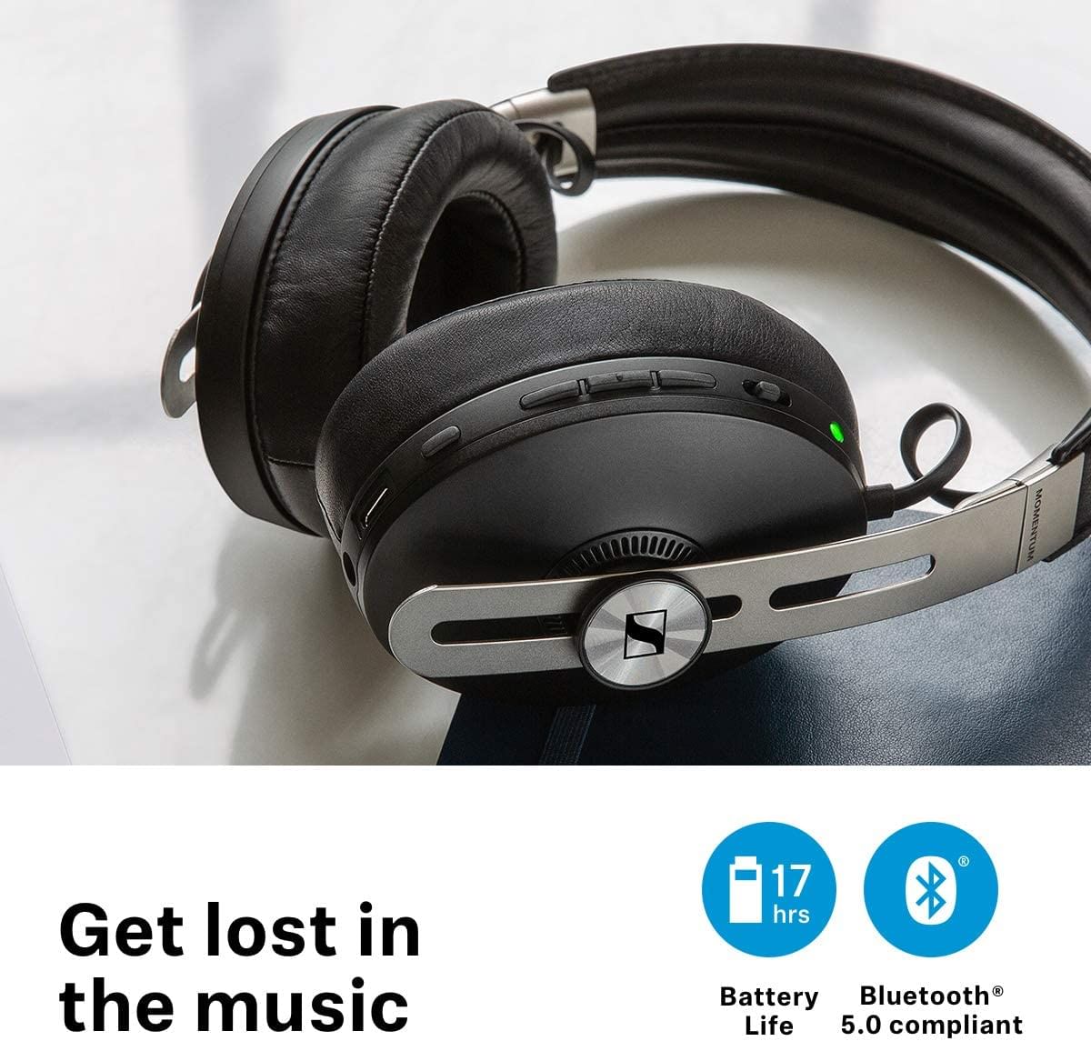 SENNHEISER MOMENTUM WIRELESS 【M3AEBTXL】 Sennheiser Bluetooth Over-Ear Headphones, Sandy White