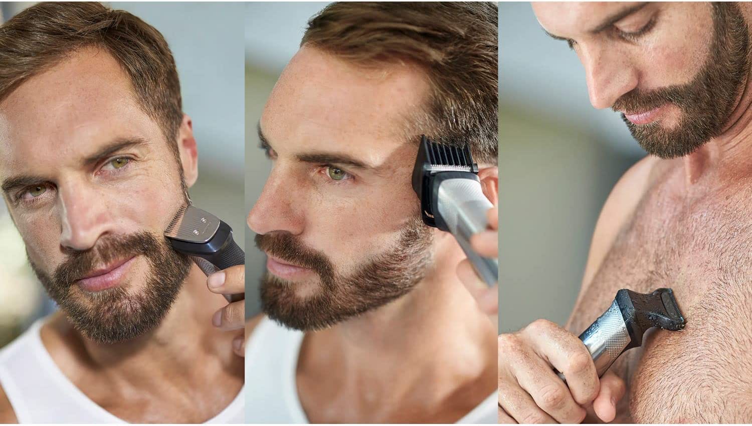 PHILIPS Multigroom series 9000 12-in-1, Face, Hair and Body MG9710/93,  Silver Black & Green