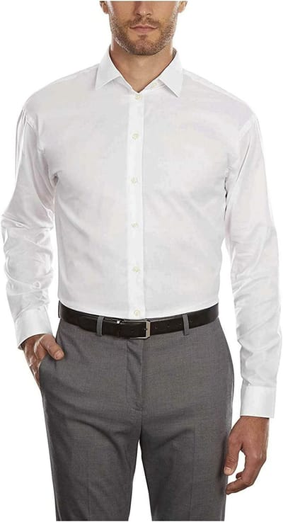 kenneth cole unlisted men's slim fit solid dress shirt Strapless Crepe Fit & Flare Wedding Dress Blair 4 US (36 EU) / White