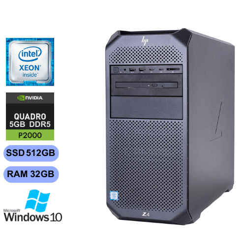 HP Z4 G4 Workstation Professional PC, Intel Xeon W-2123 3.6GHz