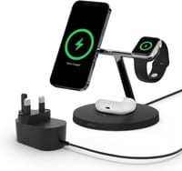 Belkin MagSafe 3-in-1 Wireless Charger, 15W iPhone Fast Charging, Apple Watch Fast Charging, AirPods Charging Station for iPhone 13, 12, Pro, Pro Max, Mini, AppleWatch Series 7, SE and AirPod
