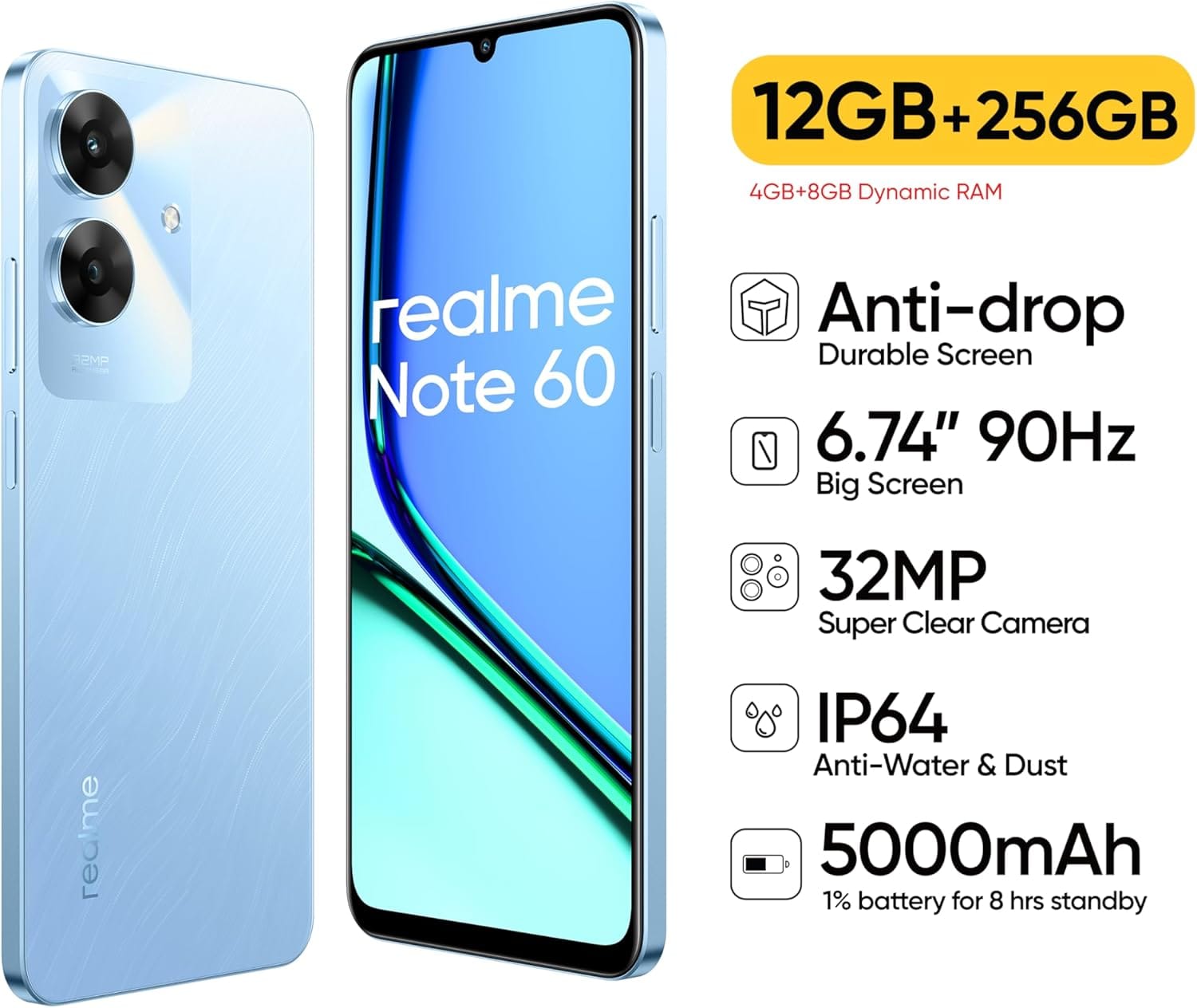 Realme Note 60 Dual-SIM 4G 256GB 4GB RAM - Voyage Blue