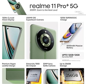 Realme 11 Pro+ 5G 12GB RAM 512GB ROM - Oasis Green