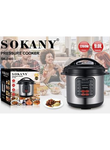 sokany 2403 High Quality Household Electric Pressure Cooker Stainless Steel Multi 6L Capacity Pressure Pot Cookers