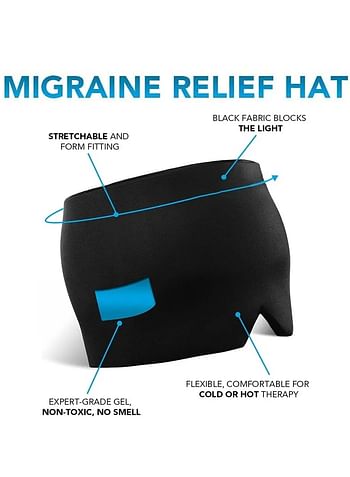 Headache Migraine Relief Hat Head Massager Antistress Relax Massage Machine Health Care Ice Eye Mask (Multicolour)