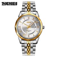 Skmei 9268 Luxury Quartz Movement Bussines Case Waterproof Watch For Men Silver/Gold/Silver