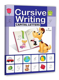 Cursive Writing Capital Letter Book Creative Pictures and Tracing Letters Practice Activity Book for Children