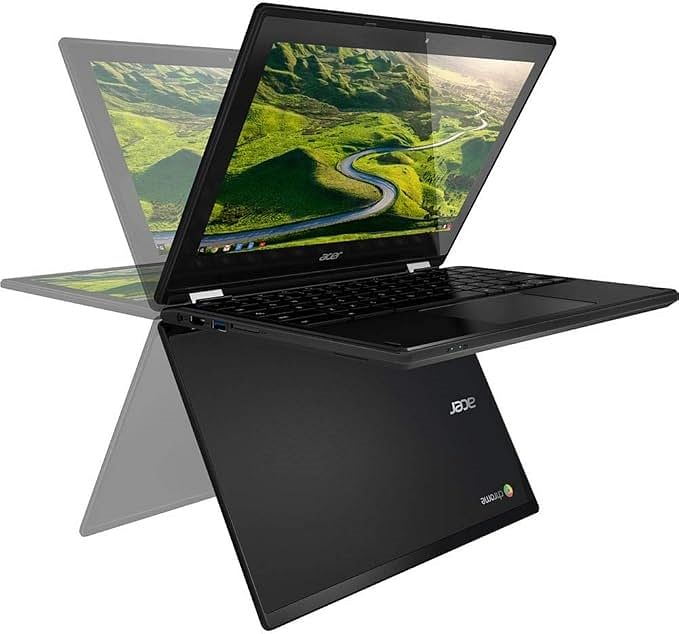 Acer R11 Convertible 2-in-1 Chromebook in Black 11.6in HD Touchscreen Intel N3060 1.6Ghz up to 2.48GHz 4GB RAM 16GB SSD, Webcam, Bluetooth, Chrome OS Chrome OS