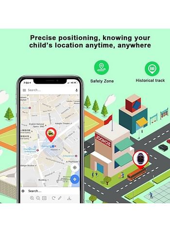 Smart Video Calling Watch for Kids, Position tracker Anti Lost Children's Smart Watch Waterproof-Multicolor