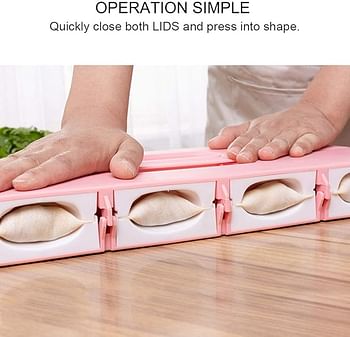 Dumpling Maker Multifunction Press Weapons Dough Cutter Pie Ravioli Dumpling Mould Manual Pinch Dumpling Cake Mold Maker Environmentally Friendly Pastry Tools Pink