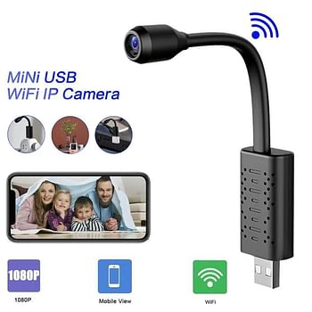 Digital Mart Mini Usb Wifi Portable Camera Wireless Auido Home Motion Detection Camera - 1080P