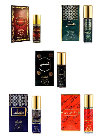 20 Pieces Roll On Alchohol Free Grand Collection Nabeel Dahn al Oud Amiri Gold Ghadeer Saada Khayali Tawasul Musk Jannet Antar Nasaem Qisaty Sandal Sandalia Makh Ward Jasmine Tajebni Amber 6 ML