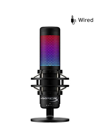 QuadCast S – RGB USB Condenser Microphone, For PC/PS5/PS4 and Mac, Anti-Vibration Shock Mount, Four Polar Patterns, Pop Filter, Stunning RGB Microphone for Streamers and Content Creators, Black | 4P5P7AA