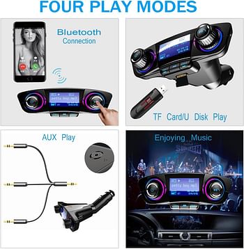 Earldom M60 Bluetooth FM Transmitter Car Kit with Dual USB Port MP3 Player