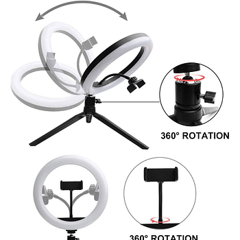 MJ26 RGB LED Soft Ring Light 26cm With Phone Holder