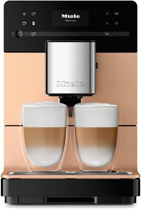 Miele CM 5510 Silence Automatic Bean-to-Cup Coffee Machine - With OneTouch for Two, AromaticSystem, coffee pot, individual profile settings, automatic cleaning programmes, in Rose Gold Pearl Finish