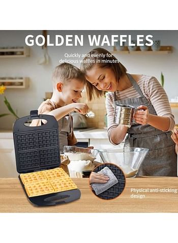 Sokany (SK-813) Waffle Maker 4 Chip - 1400W - Black