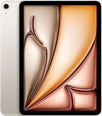 Apple iPad Air 11-inch (M2): Liquid Retina display, 128GB, Landscape 12MP Front Camera/12MP Back Camera, Wi-Fi 6E + 5G Cellular with eSIM, Touch ID, All-Day Battery Life - Starlight