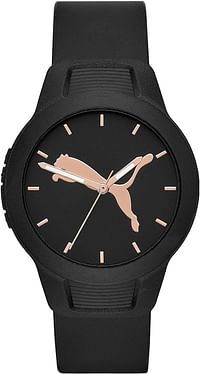 PUMA Reset V2 Women's Black Dial PU Leather Analog Watch - P1006