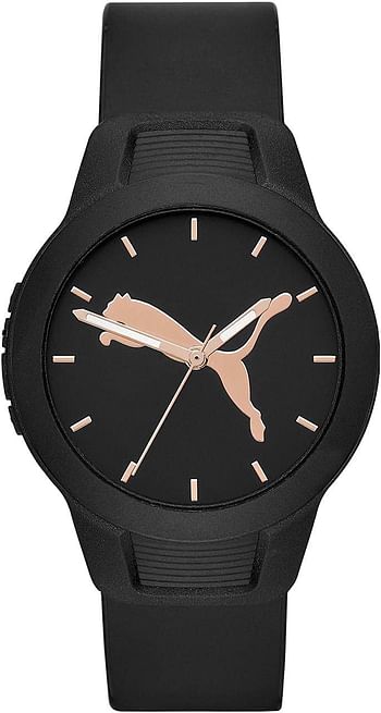 PUMA Reset V2 Women's Black Dial PU Leather Analog Watch - P1006