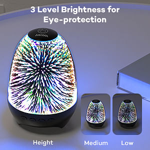 Night Light Bluetooth Speaker 3D Glass Bedside Table Lamp Color LED Night Lamp Touch Control Rechargeable Portable random color