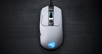 Roccat Kain 122 AIMO RGB Gaming Maus (16.000 Dpi Owl-Eye Sensor, 89G leicht, Titan Click Technologie) - White