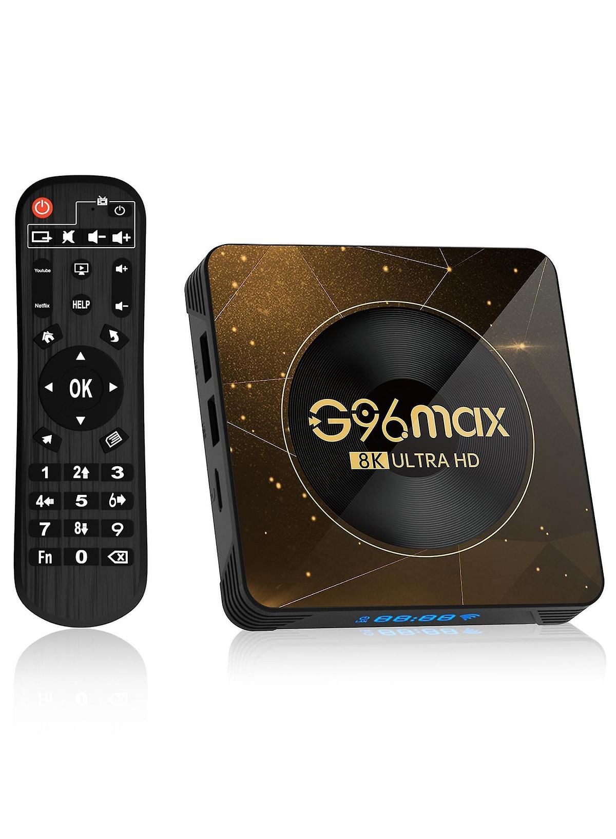 Smart TV Box G96max Android 13.0 (4G+64G) 8K Supported WiFi 6 Bluetooth Remote Control 8K Ultra HD TV Box