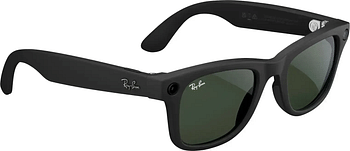 Rayban Meta Wayfarer Sunglasses Matte Black / Transitions Graph Green