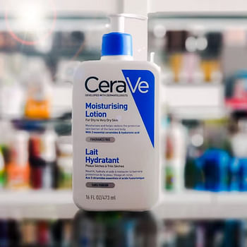 CeraVe Moisturising Lotion for Dry to Very Skin | Body Lotion & Face Moisturizer with Hyaluronic Acid and Ceramides | Daily Moisturizer | Fragrance Free | Oil-Free | 473 ml