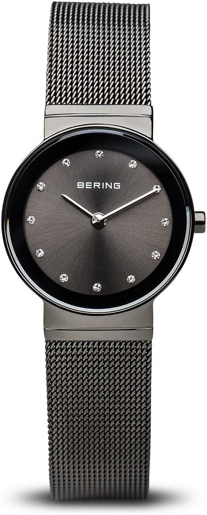 Bering Women's Analogue Quartz Watch With Stainless Steel Strap 10126-077stal -Black