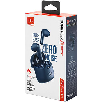 Jbl Earphone Tune Flex Wireless Active Noise Cancellation (JBLTFLEXBLUAM) Blue