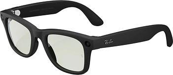 Rayban Meta Wayfarer Sunglasses Matte Black / Transitions G15 Green