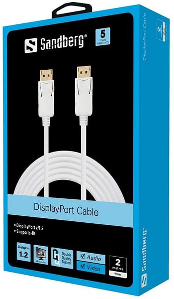 Sandberg 508-91 DisplayPort 1.2 4K M-M, (Pack of 1)