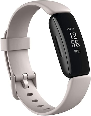 Fitbit Inspire 2, Health & Fitness Tracker with a Free 1-Year Fitbit Premium Trial, 24/7 Heart Rate & up to 10 Days Battery - Lunar White/Black