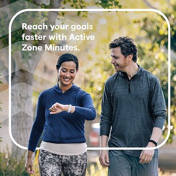 Fitbit Inspire 2, Health & Fitness Tracker with a Free 1-Year Fitbit Premium Trial, 24/7 Heart Rate & up to 10 Days Battery - Lunar White/Black