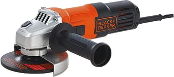 Black+Decker 650W 100mm Small Angle Grinder with Slider Switch & Side Handle , Orange/Black - G650-B5- Multicolor.