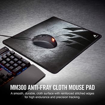 Corsair Gaming MM300 Medium Anti-Fray Cloth Gaming Mouse Mat,Black