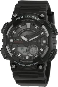 Casio Digital Men's Dial Silicone Band Watch - AEQ-110W-1AVDF