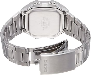 Casio Men's Digital Dial Stainless Steel Band Watch, AE1200WHD-1AVDF, Silver